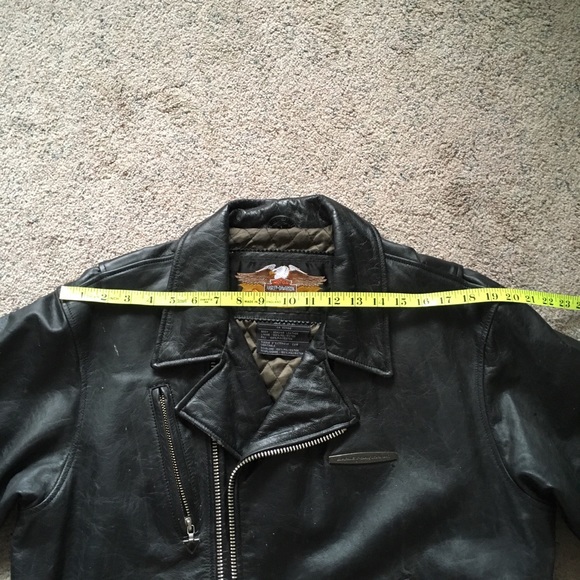 Harley Davidson Jacket Black Leather Mens Biker - Picture 2 of 8
